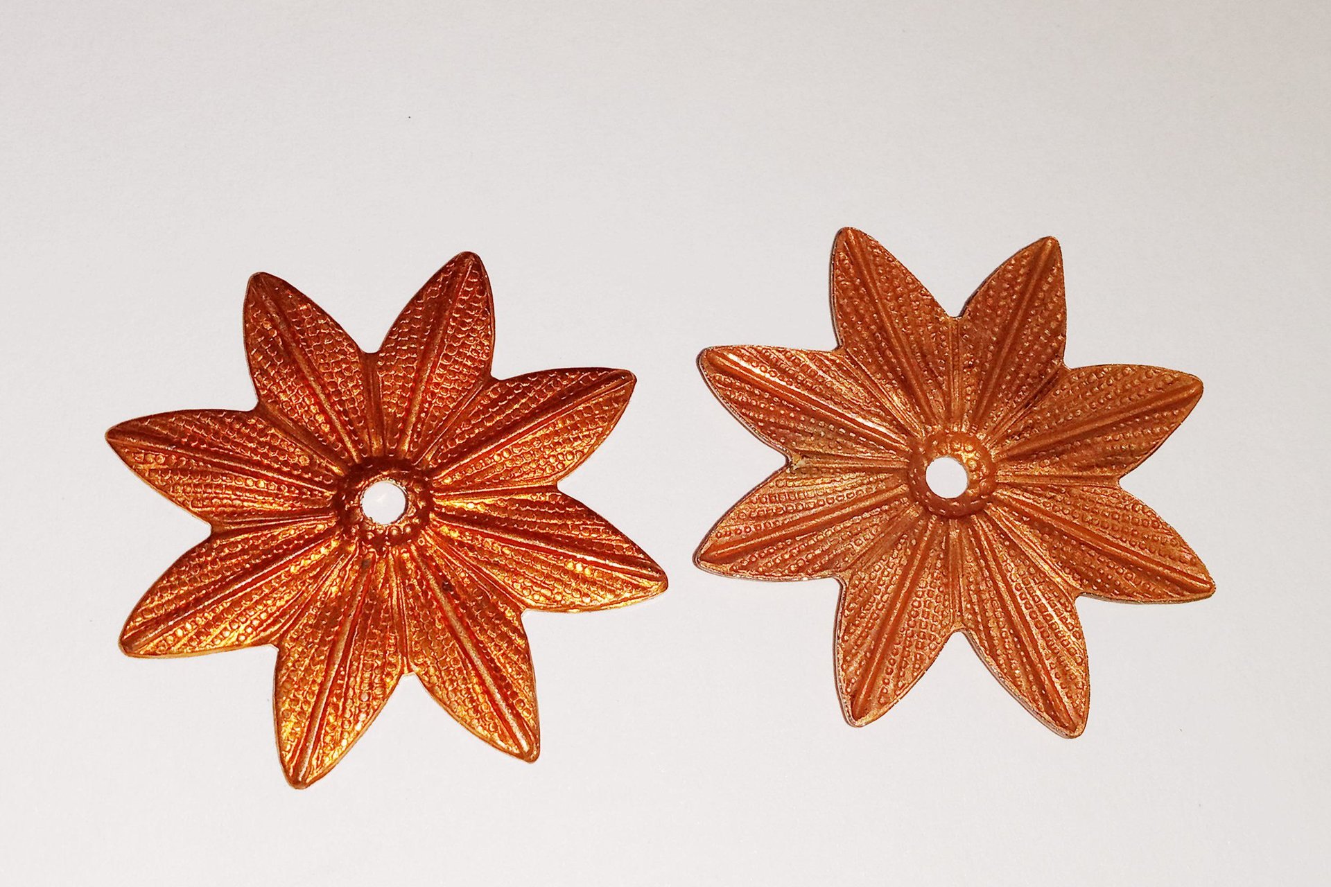 Vintage Rosette Japanese Copper Stamping 31mm