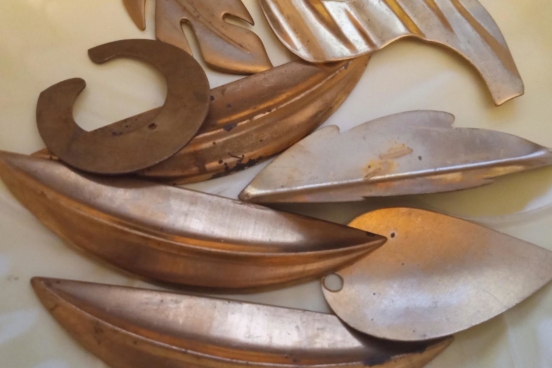 Unique Freeform Vintage Brass Findings Made in USA Lot