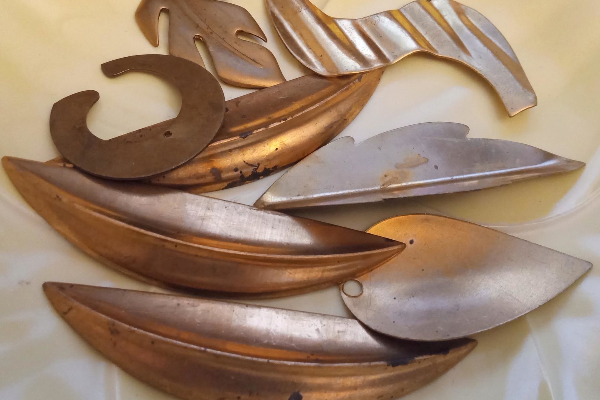 Unique Freeform Vintage Brass Findings Made in USA Lot