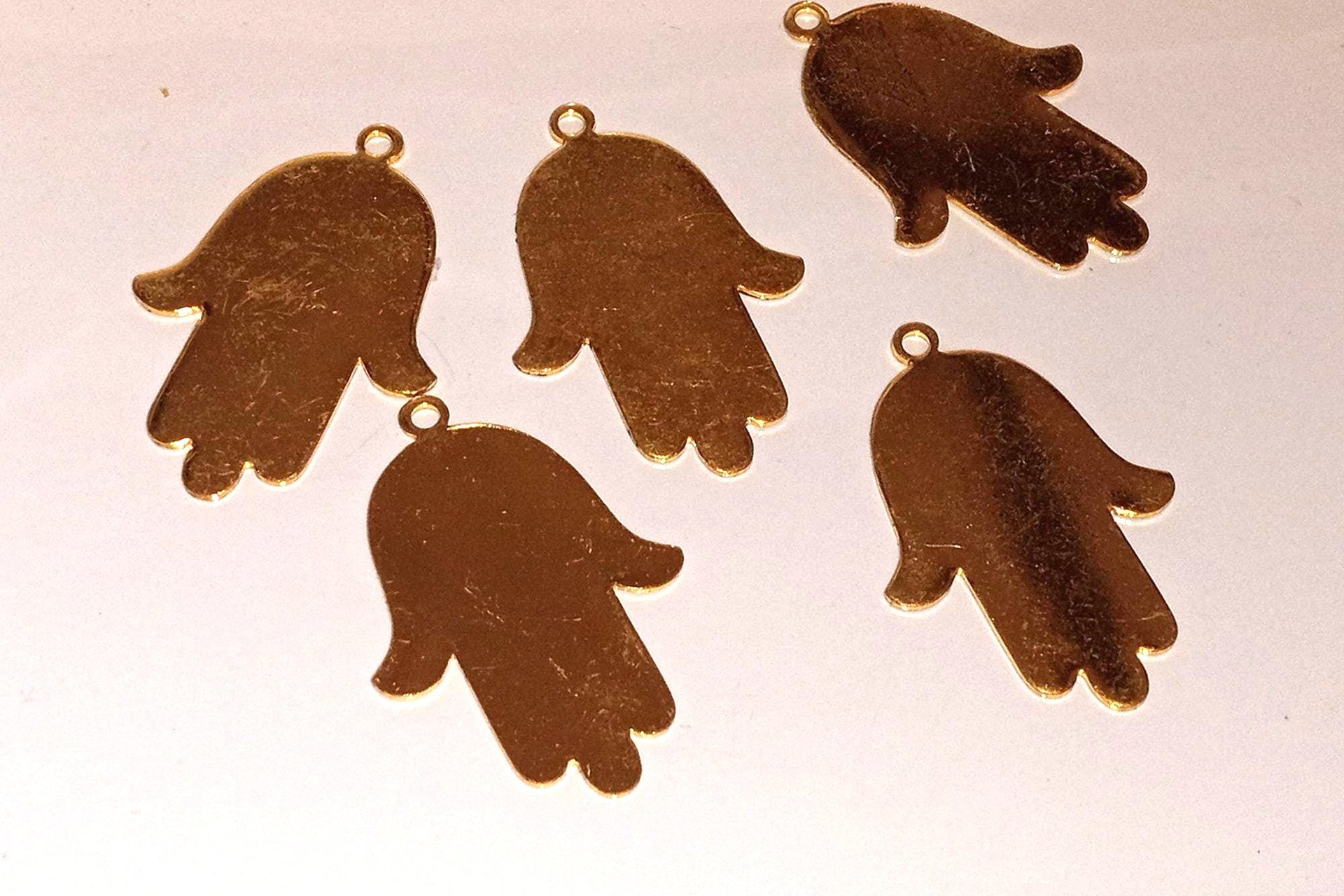 Gold Tone Metal Hand Charms