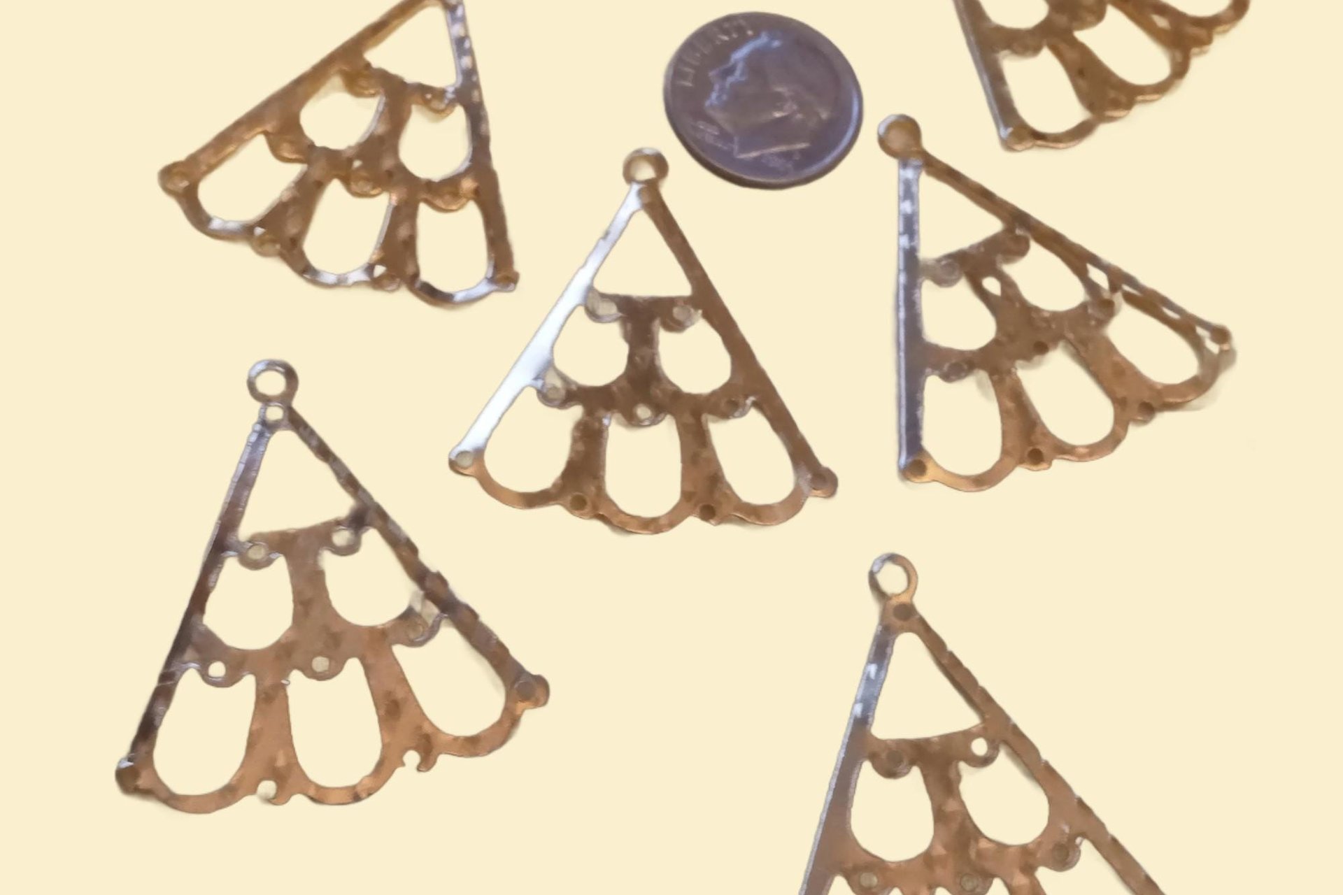 Gold Plated Lightweight Metal Chandelier Earrings Connectors