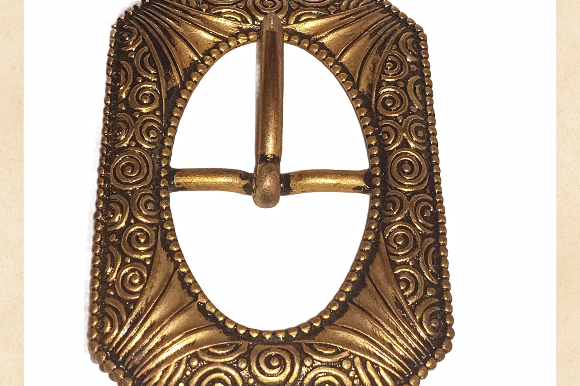 Vintage Brass Fancy Belt Buckle