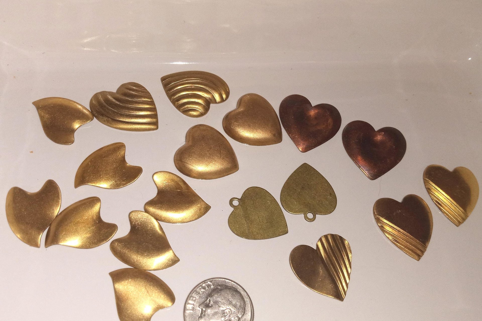 Unique Freeform Vintage Brass Stampings Made in USA Lot