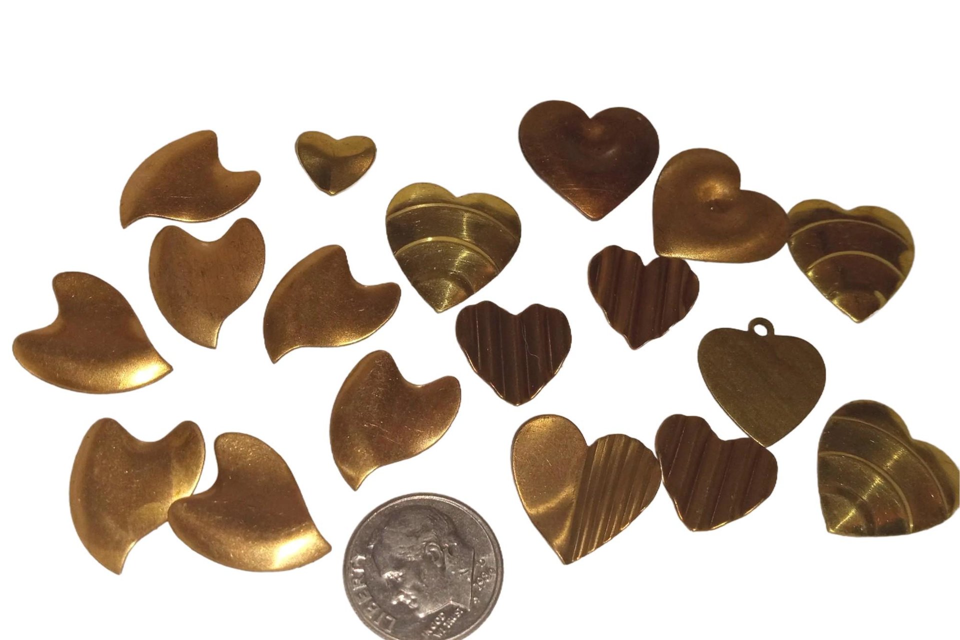 Unique Freeform Vintage Brass Stampings Made in USA Lot