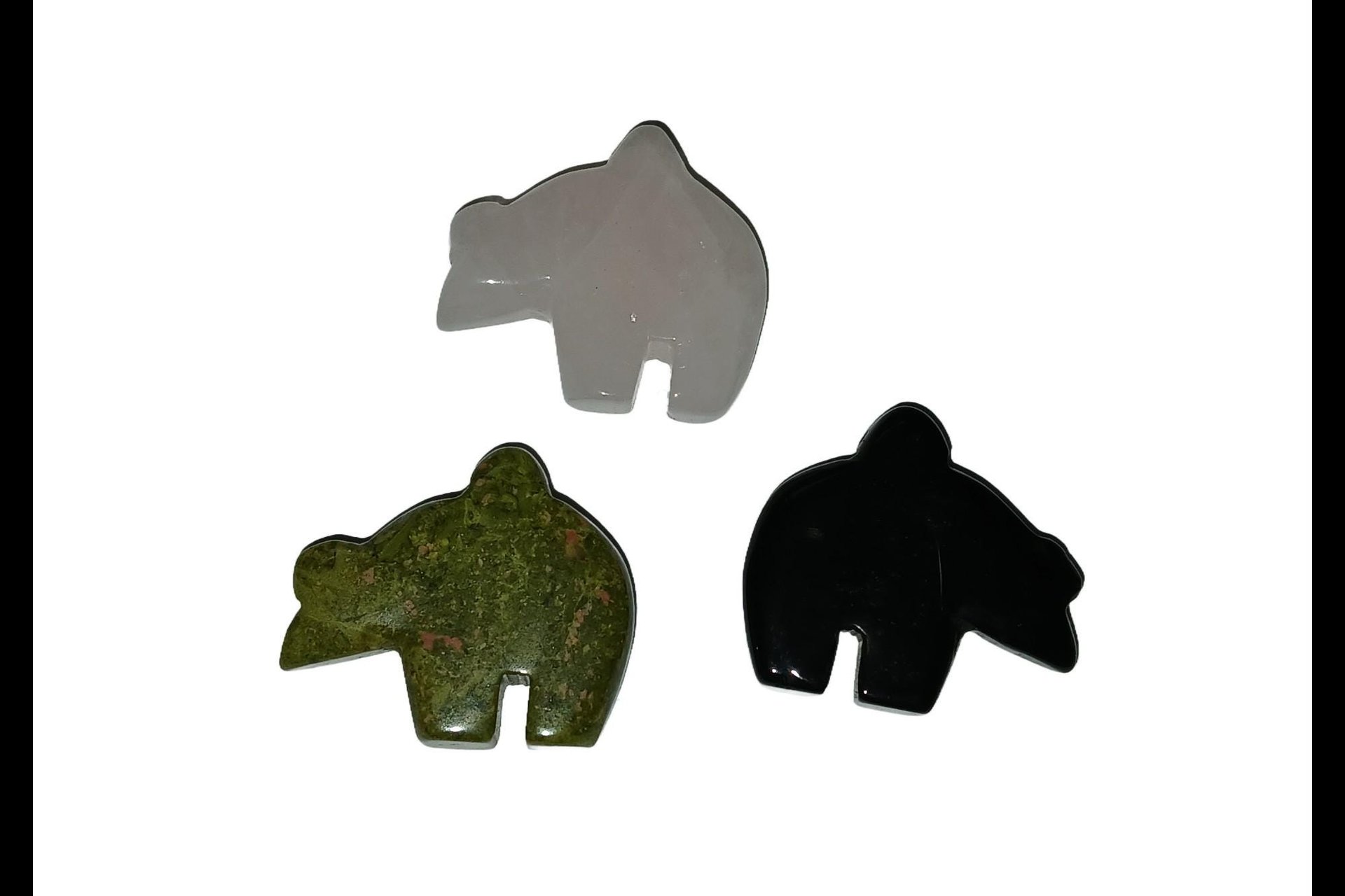 Genuine Stone Bear Pendants: Jewelry Making Set