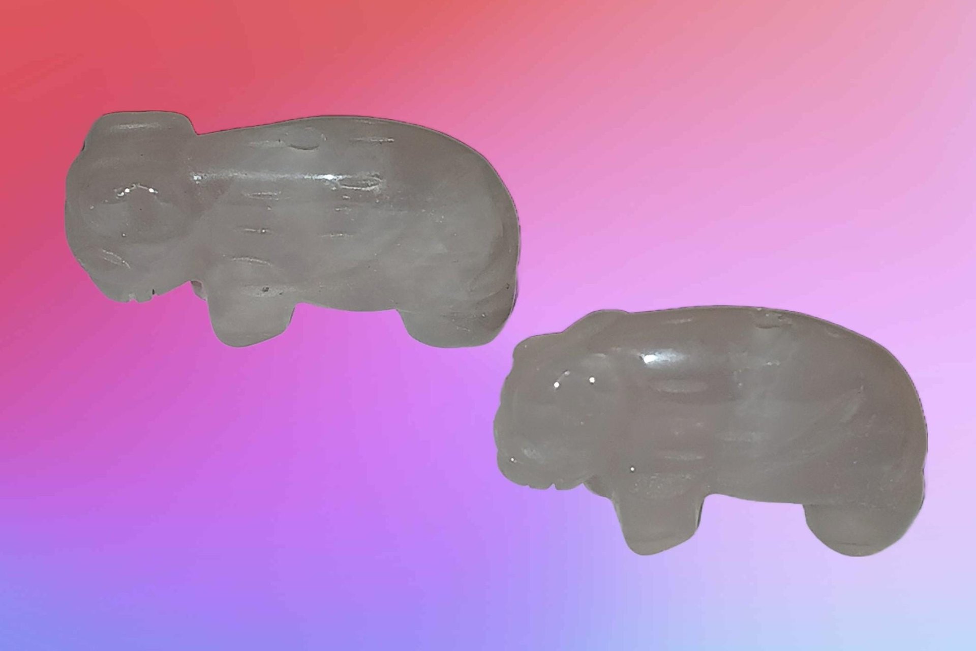 Genuine Rose Quartz Buffalo Beads