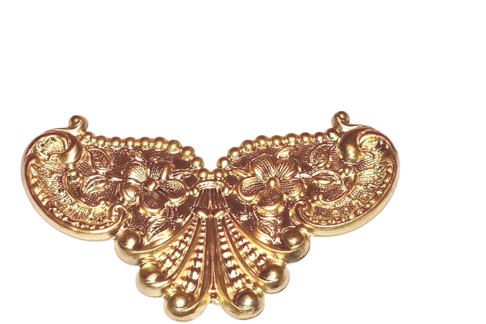 Art Nouveau Style Brass Centerpiece Stamping-USA