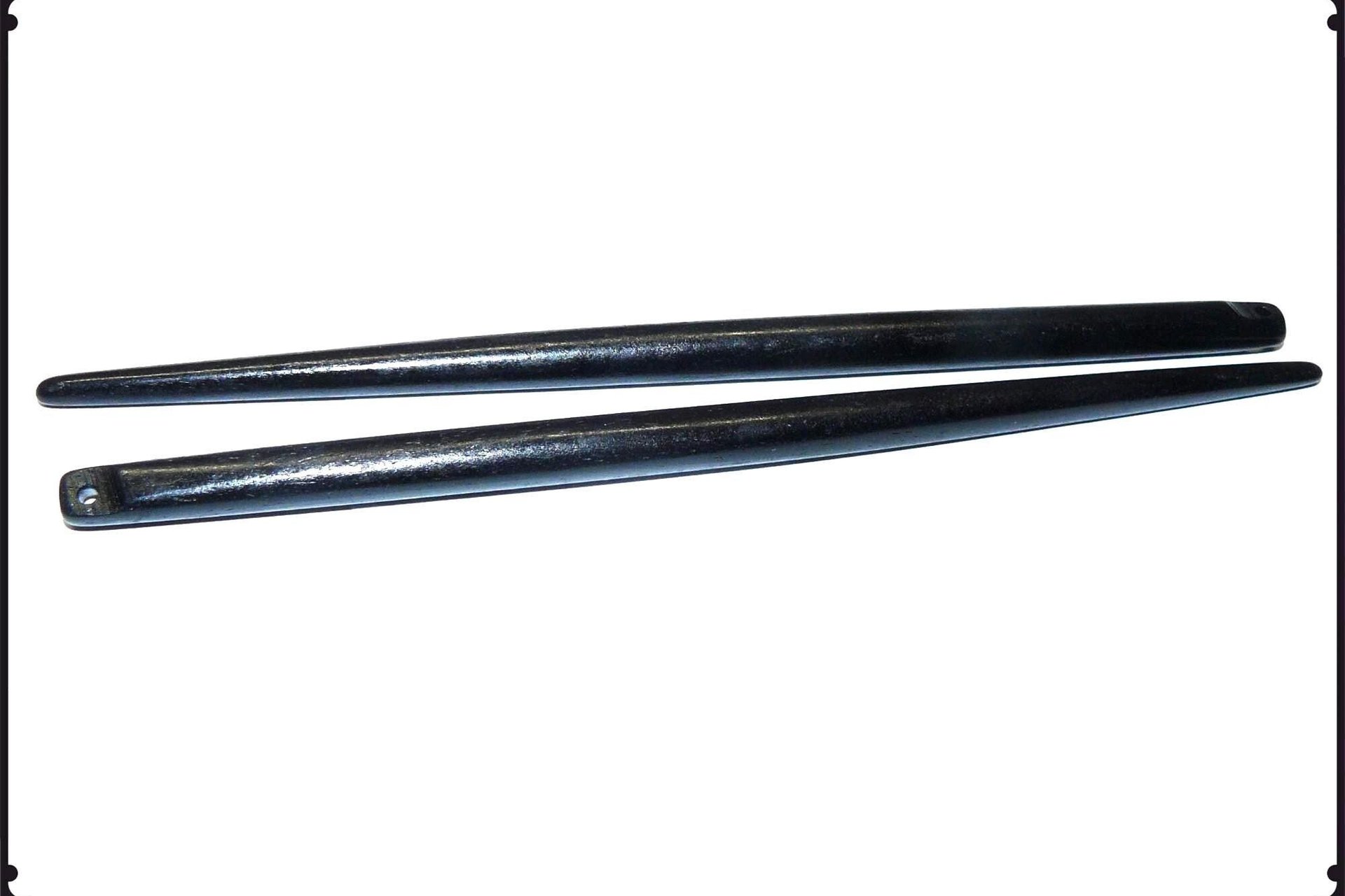 Hand Carved Black Bone 6" Hair Sticks -2 pieces per order