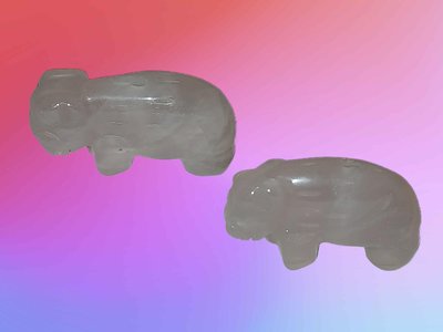 Genuine Rose Quartz Buffalo Beads