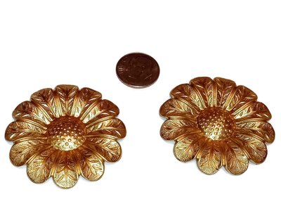 Large Brass Flower Stamping- Made in USA